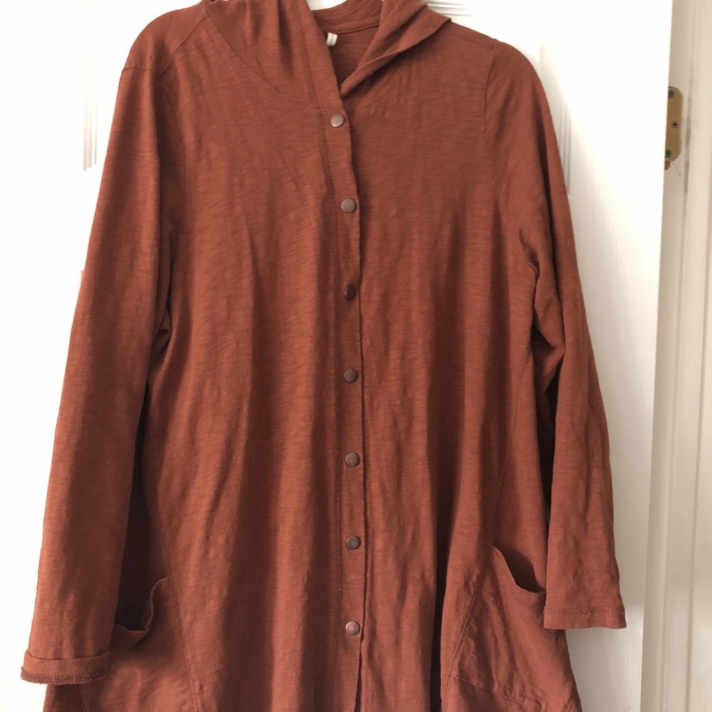 Logo Lori Goldstein hooded cardigan